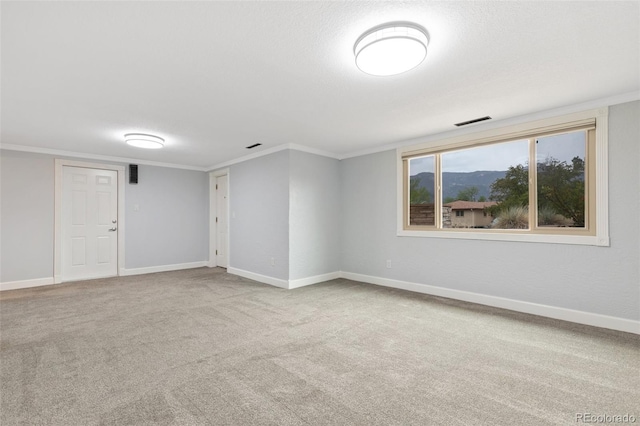 813 Panorama Dr, Colorado Springs, CO 80904 - spare room with carpet, ornamental molding, and baseboards