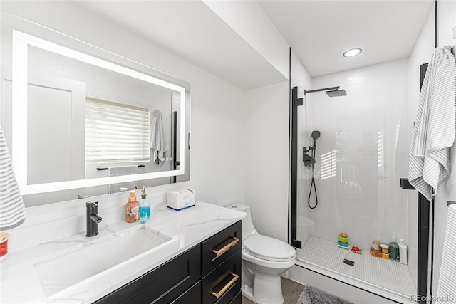 7302 E Bates Dr, Denver, CO 80231 - bathroom with tiled shower and vanity