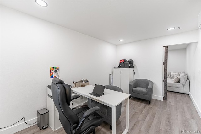 7302 E Bates Dr, Denver, CO 80231 - office space featuring light wood-style flooring and recessed lighting