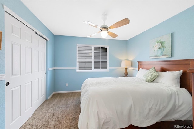10633 Wynspire Way, Highlands Ranch, CO 80130 - bedroom featuring carpet, a closet, and a ceiling fan