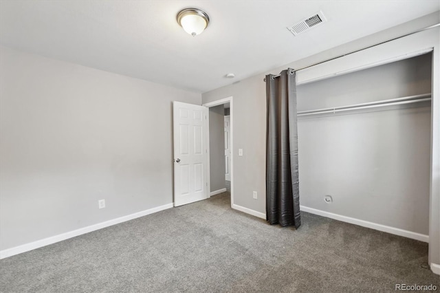 3900 Turnpike Dr, Westminster, CO 80030 - unfurnished bedroom with carpet floors, baseboards, a closet, and visible vents