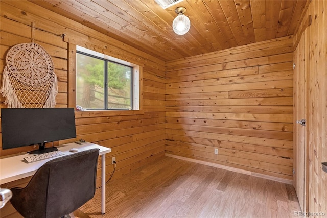 339 Hall Rd, Bailey, CO 80421 - office space featuring wood ceiling, wood finished floors, and wood walls