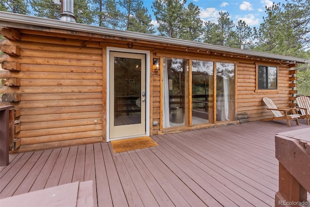 339 Hall Rd, Bailey, CO 80421 - view of wooden terrace