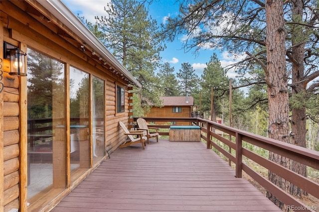 339 Hall Rd, Bailey, CO 80421 - view of wooden terrace
