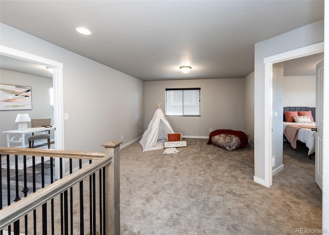 recreation room featuring carpet floors