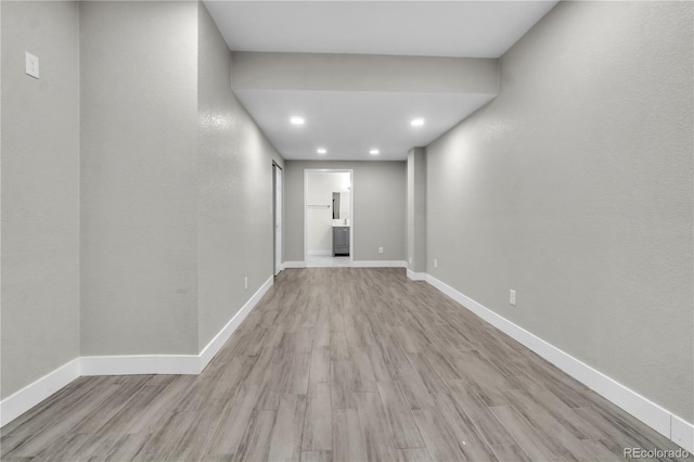 empty room featuring light hardwood / wood-style floors