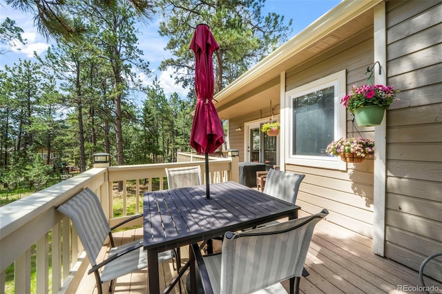 19165 Golden Arrow Cir, Monument, CO 80132 - deck with outdoor dining space