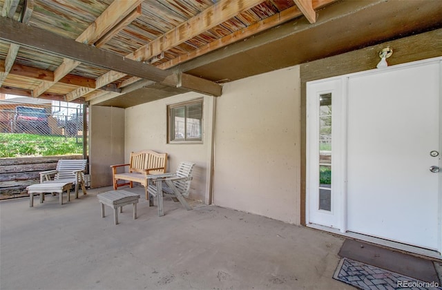 view of patio with fence