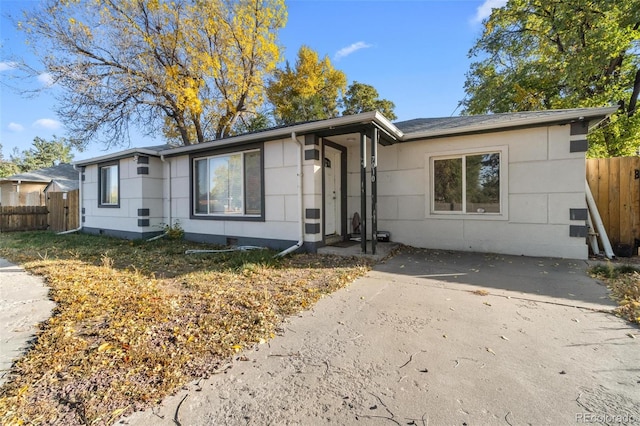 view of ranch-style house