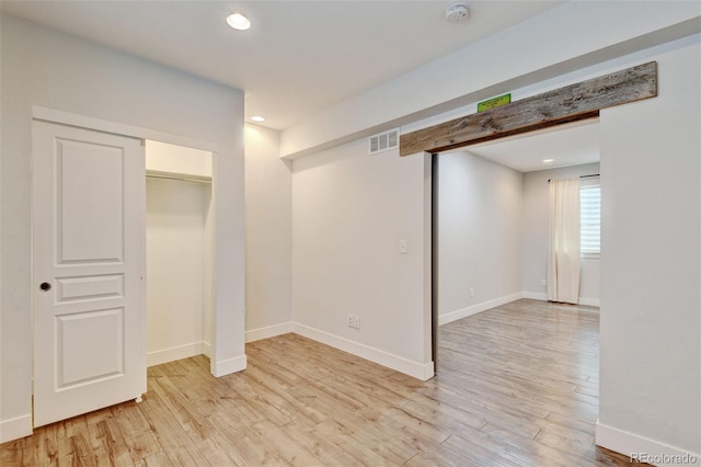5080 Uinta St, Denver, CO 80238 - below grade area featuring light wood-style floors and recessed lighting