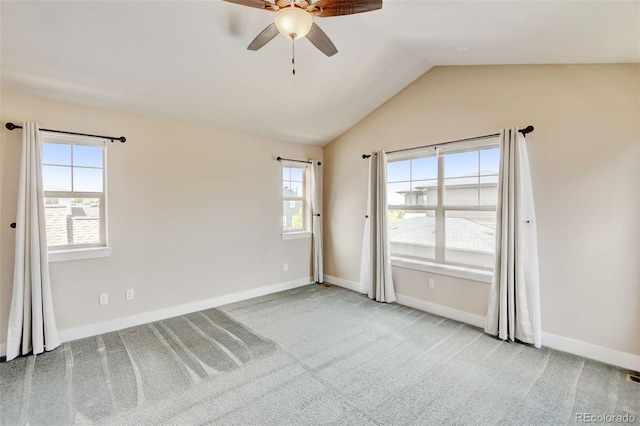 5080 Uinta St, Denver, CO 80238 - carpeted spare room with a ceiling fan, healthy amount of natural light, and lofted ceiling