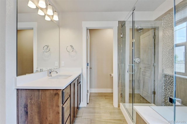 5080 Uinta St, Denver, CO 80238 - bathroom with vanity and a shower stall