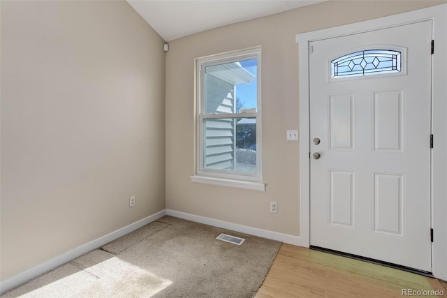 entrance foyer featuring light wood-type flooring