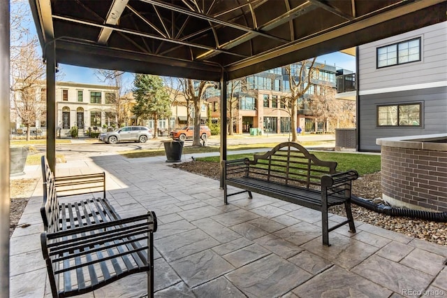 view of patio / terrace with a residential view