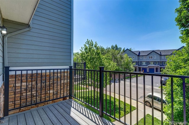 2763 W Riverwalk Cir Unit B, Littleton, CO 80123 - balcony featuring a residential view