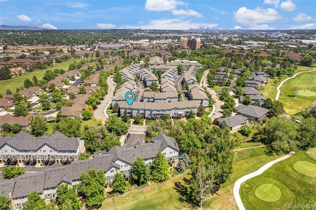 2763 W Riverwalk Cir Unit B, Littleton, CO 80123 - aerial perspective of suburban area with a golf course
