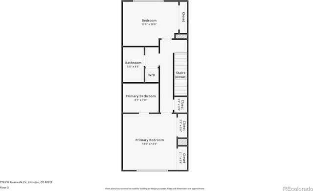 2763 W Riverwalk Cir Unit B, Littleton, CO 80123 - floor plan / room layout