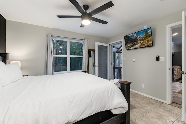 302 Texas Dr, Idaho Springs, CO 80452 - bedroom with multiple windows, light tile patterned floors, and ceiling fan