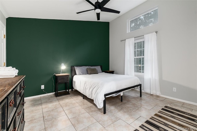 302 Texas Dr, Idaho Springs, CO 80452 - bedroom featuring a ceiling fan and light tile patterned floors