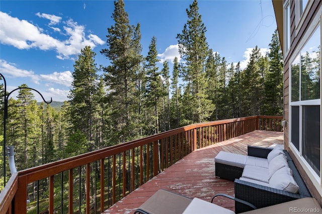 302 Texas Dr, Idaho Springs, CO 80452 - deck with a forest view