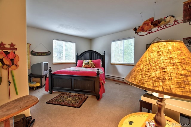 bedroom featuring carpet flooring