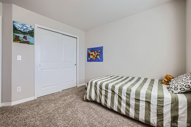 bedroom with carpet floors