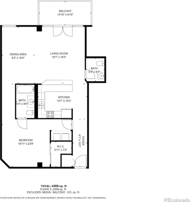 2020 Arapahoe St Unit 970, Denver, CO 80205 - property floor plan