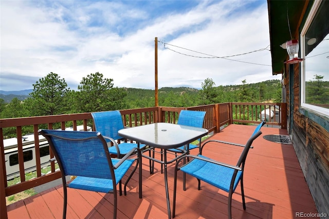 view of wooden terrace