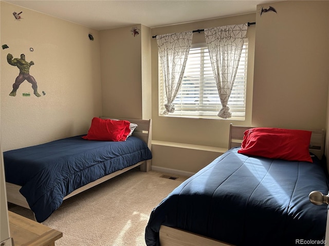 view of carpeted bedroom