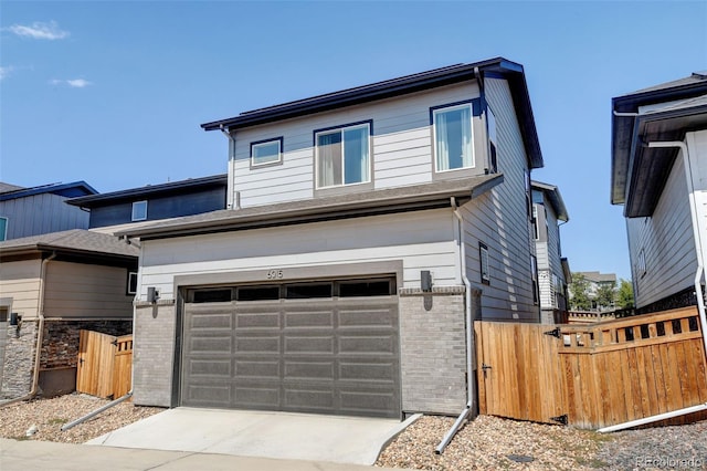 view of front of house featuring a garage