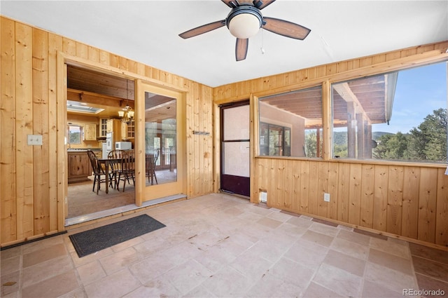 701/700 Bella Vista Ln, Cotopaxi, CO 81223 - unfurnished sunroom with healthy amount of natural light and a chandelier