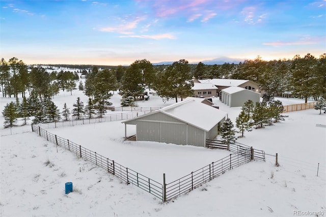 view of snowy aerial view