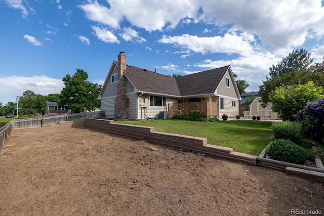 view of property exterior featuring a yard