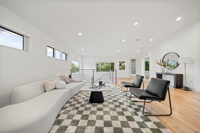 1490 S Vine St, Denver, CO 80210 - living area featuring recessed lighting, light wood finished floors, and baseboards