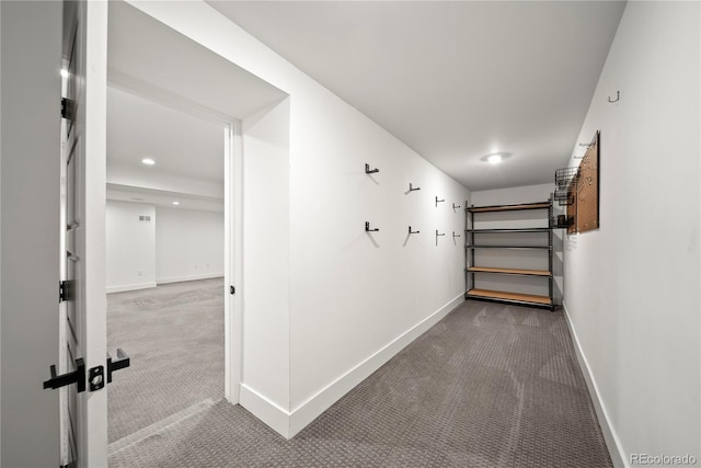 1490 S Vine St, Denver, CO 80210 - corridor featuring carpet, baseboards, and recessed lighting