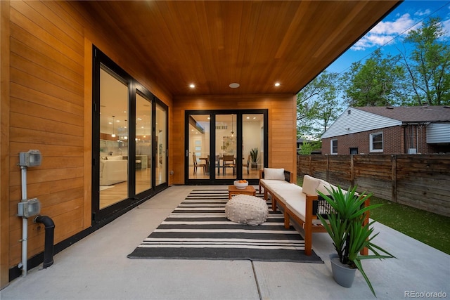 1490 S Vine St, Denver, CO 80210 - view of patio featuring fence and an outdoor living space