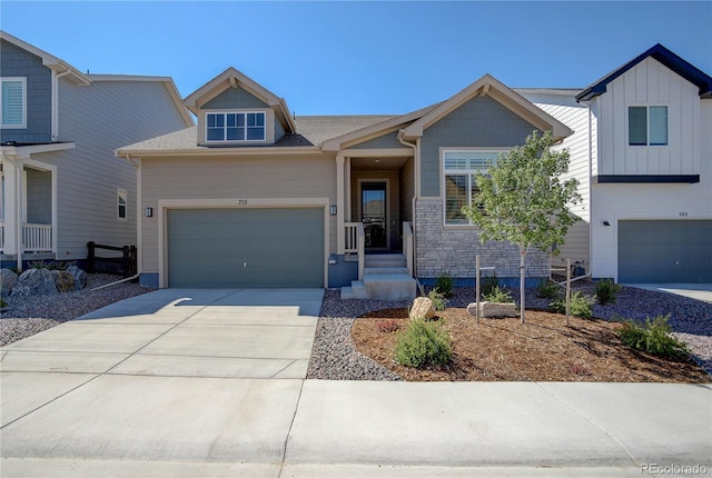 view of front of house featuring a garage