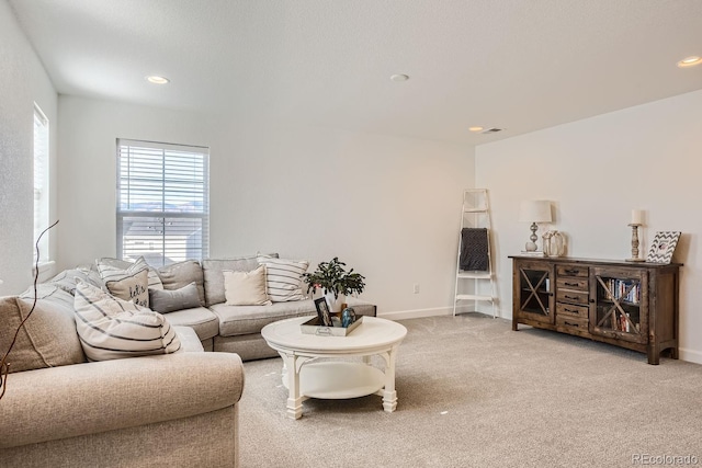 view of carpeted living room