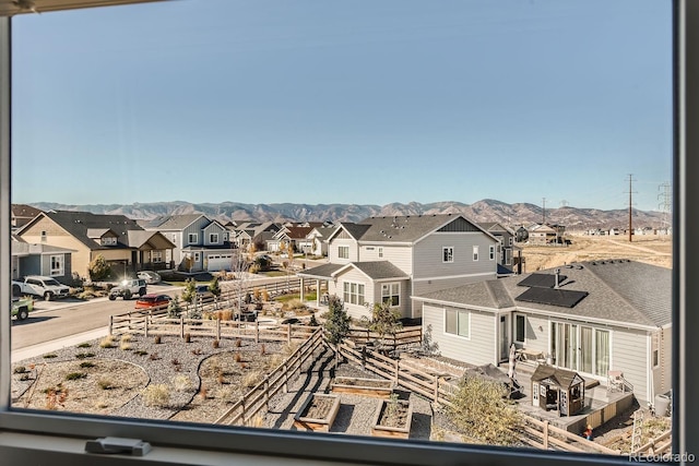 balcony with a mountain view