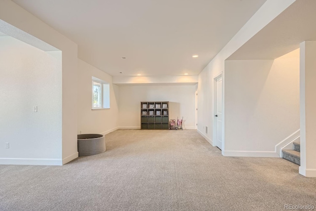 interior space with light carpet