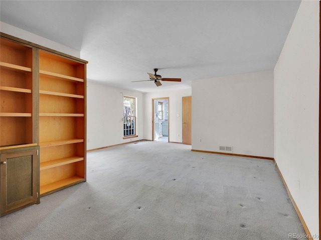 5336 High Rd, Evergreen, CO 80439 - unfurnished living room with carpet floors and a ceiling fan