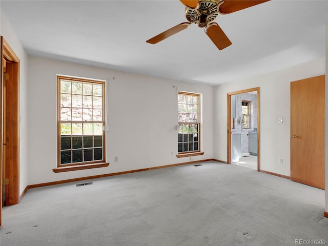 5336 High Rd, Evergreen, CO 80439 - unfurnished bedroom with carpet flooring, connected bathroom, and ceiling fan