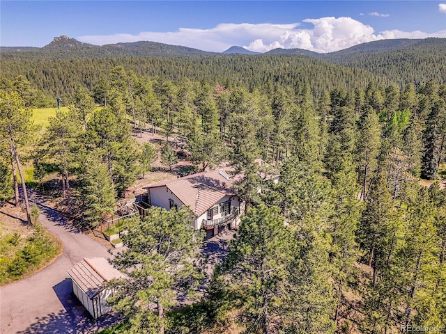 5336 High Rd, Evergreen, CO 80439 - view from above of property featuring mountains