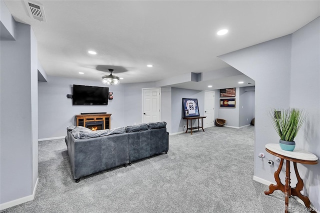 view of carpeted living room