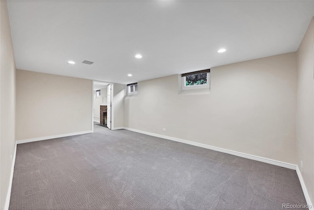 770 Locust, Denver, CO 80220 - basement featuring carpet floors, baseboards, and recessed lighting