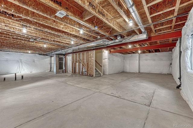 10761 Hillsboro Cir, Parker, CO 80134 - unfinished basement with stairs