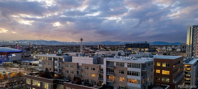 view of city featuring a mountain view