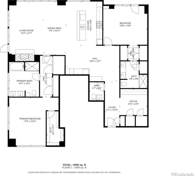 1411 Wynkoop St Unit 806, Denver, CO 80202 - room layout