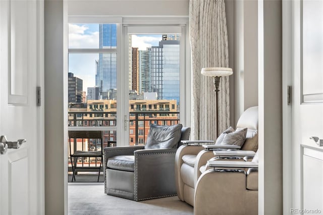 1411 Wynkoop St Unit 806, Denver, CO 80202 - sitting room featuring a view of skyline