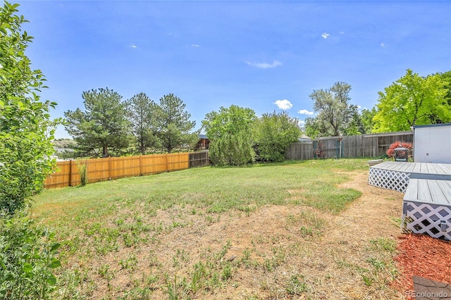 7610 S Garland St, Littleton, CO 80128 - fenced backyard featuring a deck